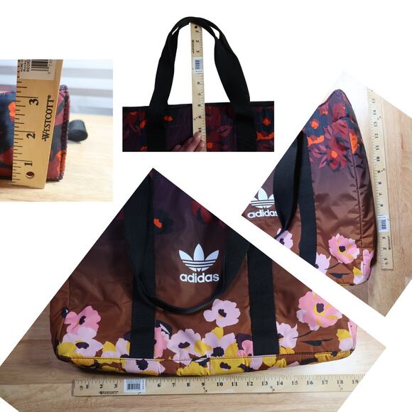 Adidas Nylon Tote Bag Originals HER Studio London Shopper Gorpcore Dark Floral - Picture 11 of 12